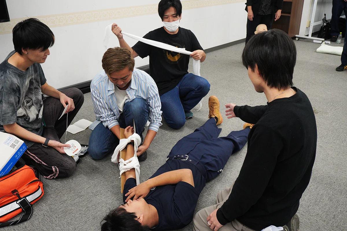 救急救命訓練の様子